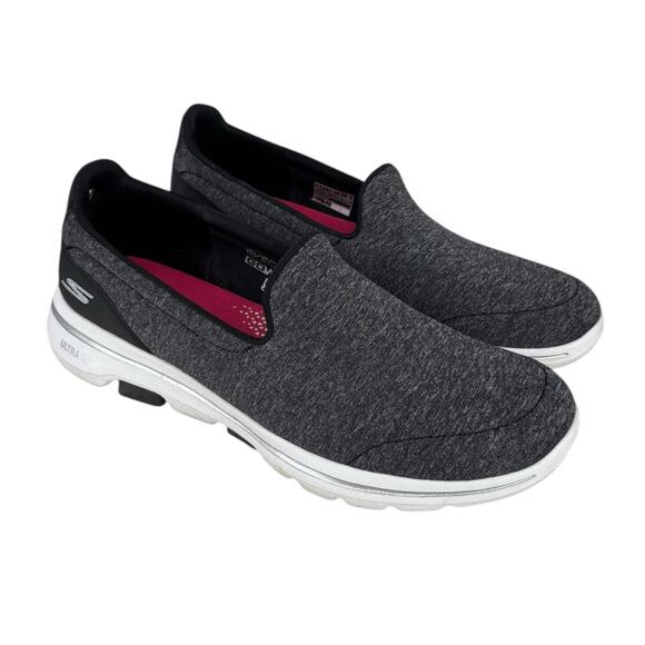 Skechers GOwalk 5 Slip On Sneakers Heathered Gray Womens Size 10 Comfort - Picture 1 of 9